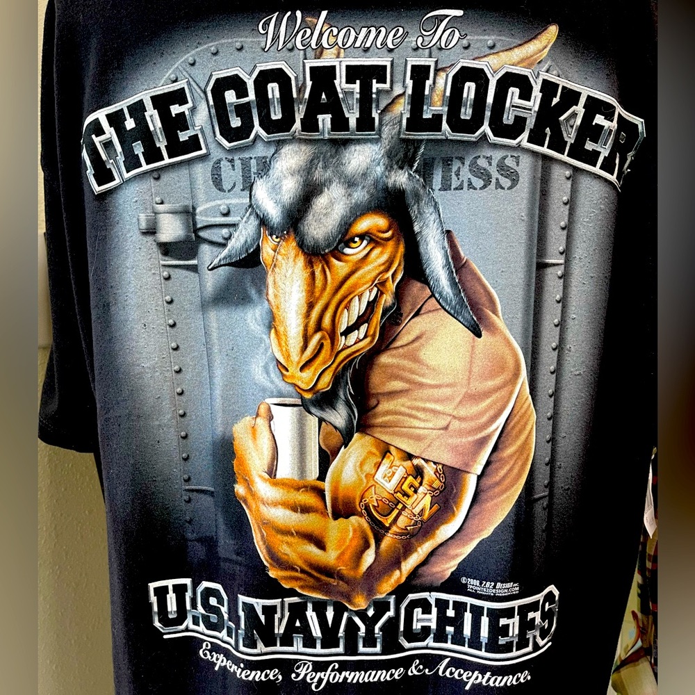 US Navy Chiefs Goat Locker T-Shirt - 2XL